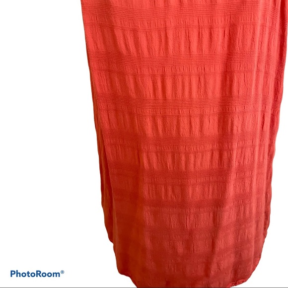 Torrid spaghetti strap tie bow texture top size 0 torrid 12 plus orange. - Picture 6 of 8